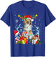 Sheltie Reindeer Christmas Tree Lights Pajama Dog Xmas T-Shirt - T-Shirt | Royal