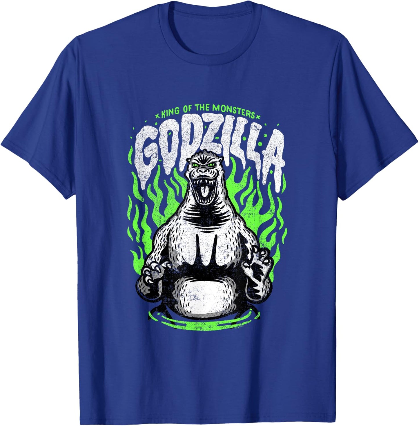 Godzilla Green Flames Edit T-Shirt - T-Shirt | Royal