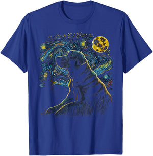 Labrador Retriever Starry Night Dogs Lover Gifts Graphic T-Shirt - T-Shirt | Royal