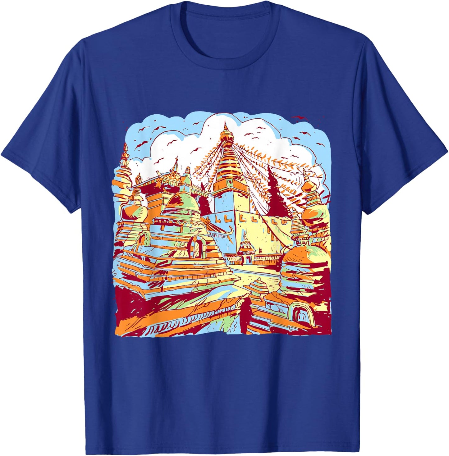 Nepal Himalaya Mountains Picture City Kathmandu T-Shirt - T-Shirt | Royal
