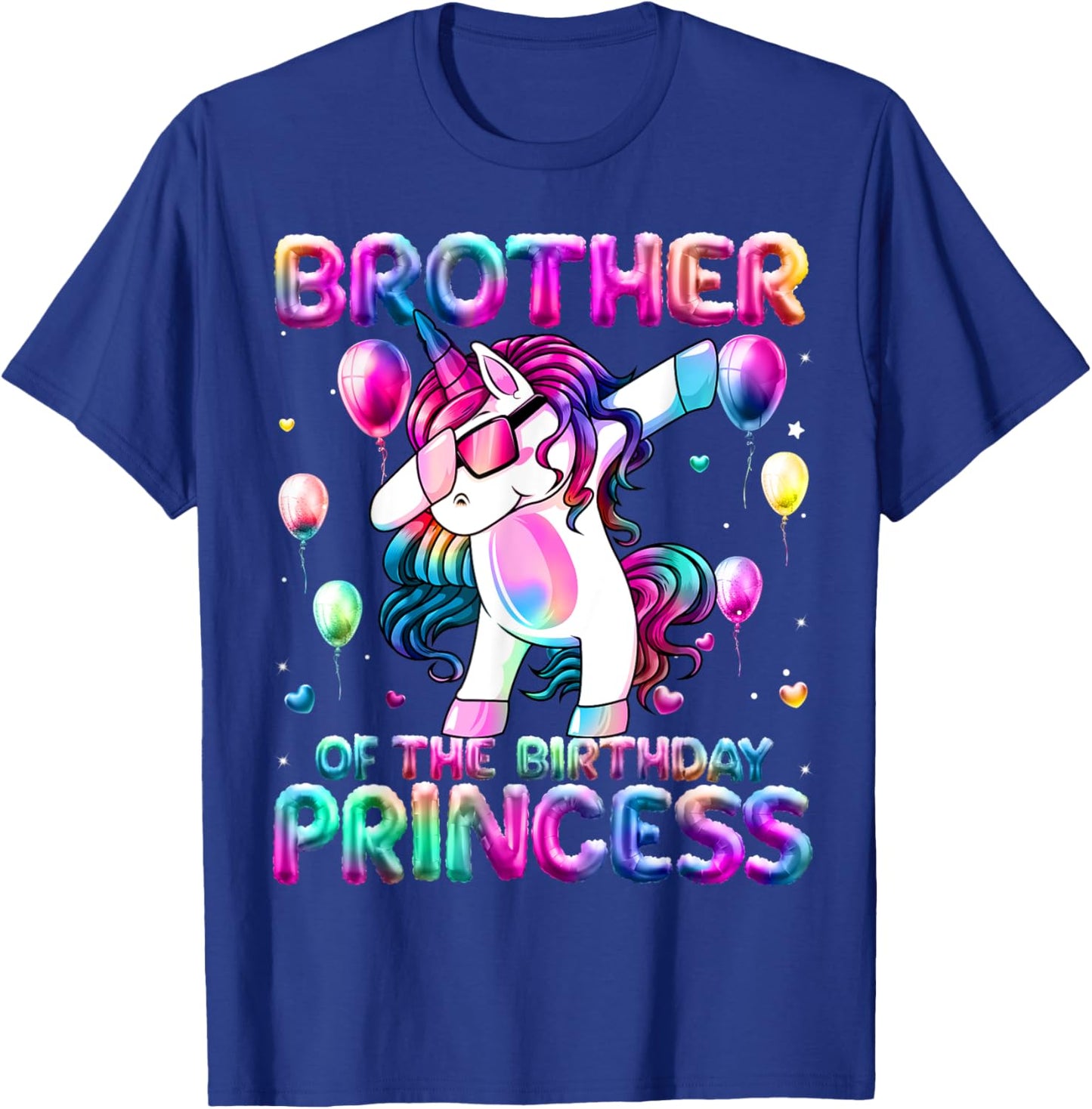 Brother of the Birthday Princess Girl Dabbing Unicorn Bro T-Shirt - T-Shirt | Royal