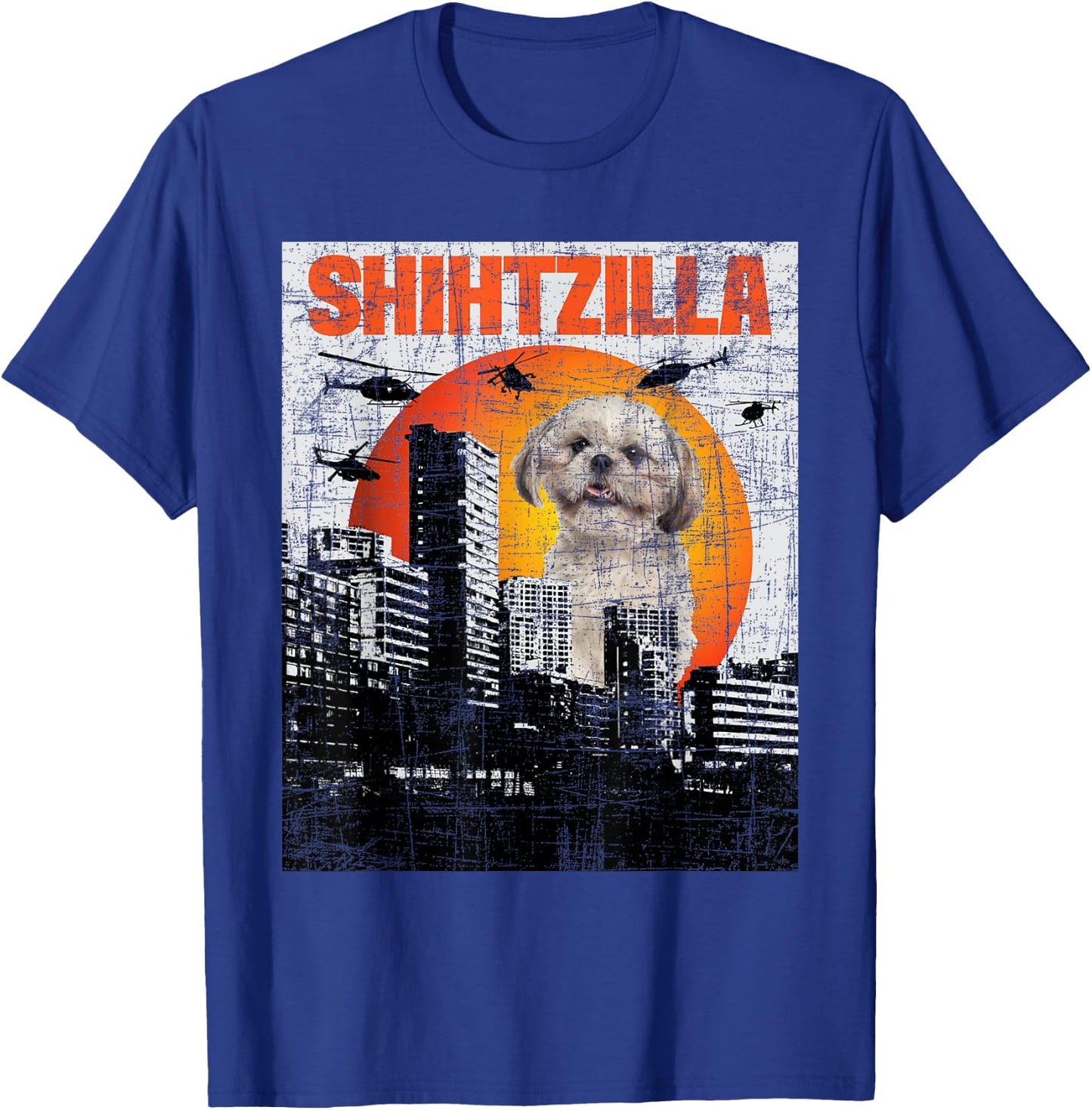 Shihtzilla - Shih Tzu Lover Animal Lover Dog Trainer Breeder T-Shirt - T-Shirt | Royal