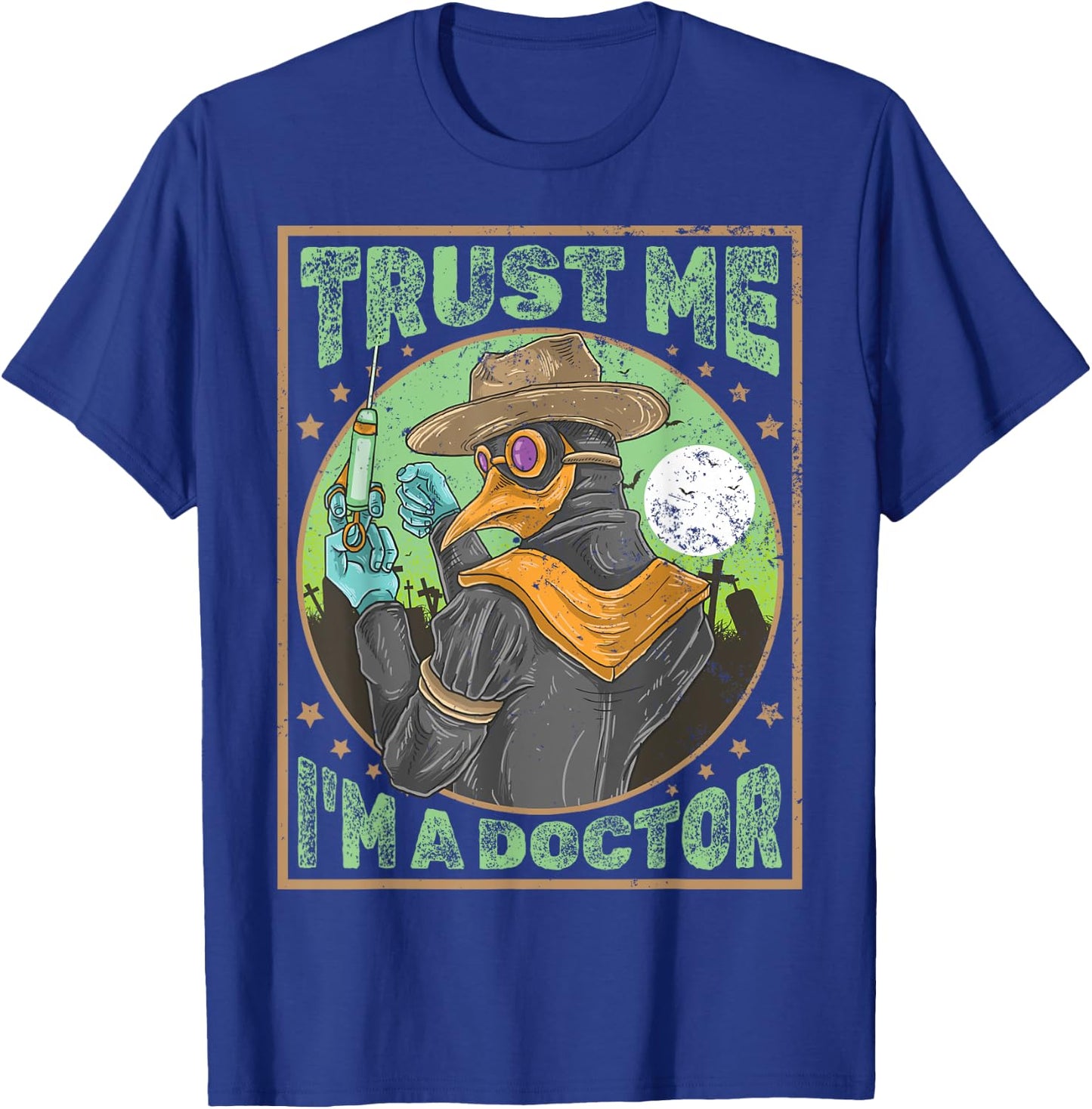 Horror Film Outfit For Film Festival Halloween Plague Doctor T-Shirt - T-Shirt | Royal