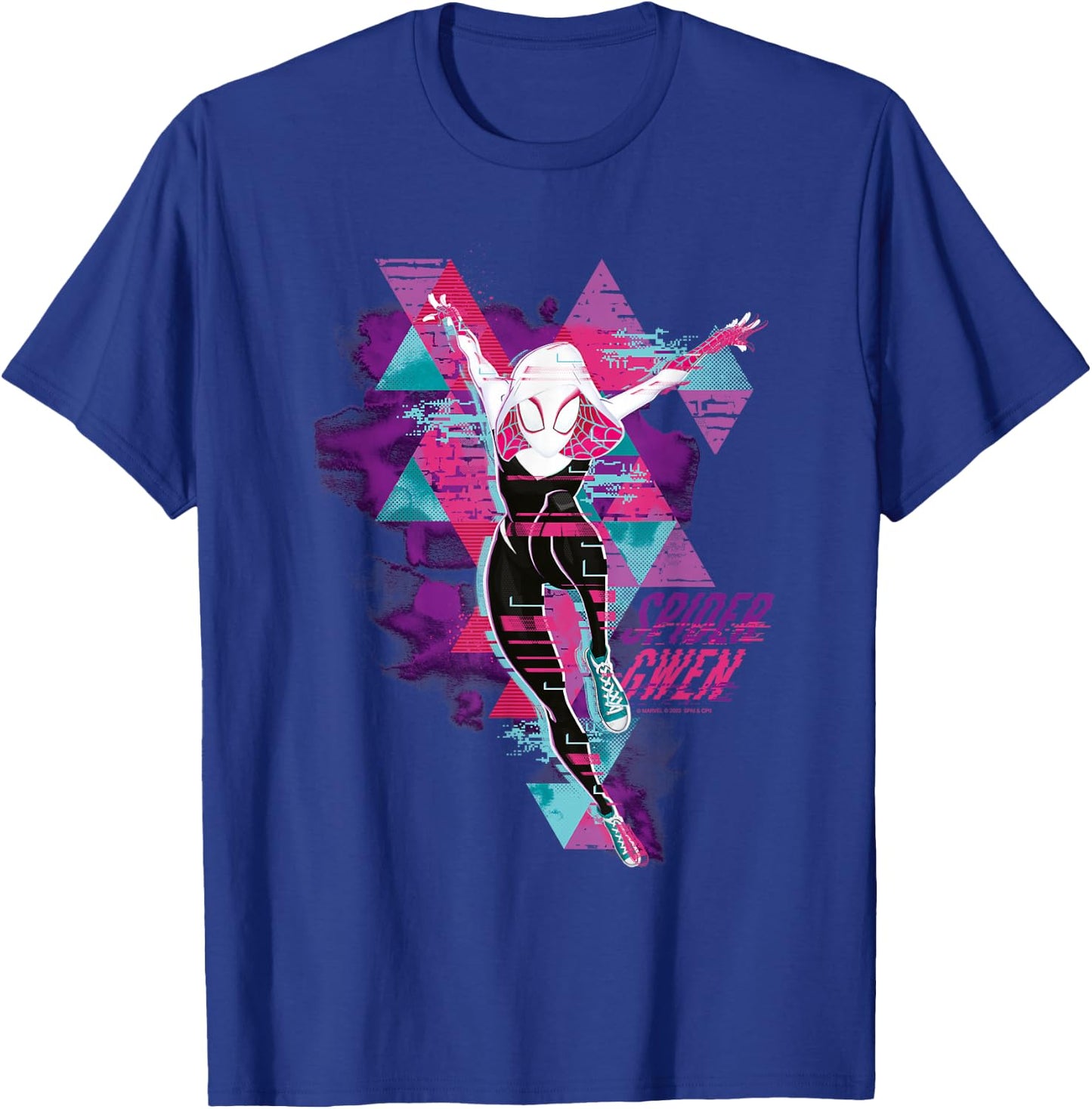 Marvel Spider-Man: Across The Spider-Verse Gwen Glitch Small T-Shirt - T-Shirt | Royal