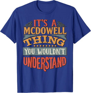 Mcdowell Name T-Shirt - T-Shirt | Royal