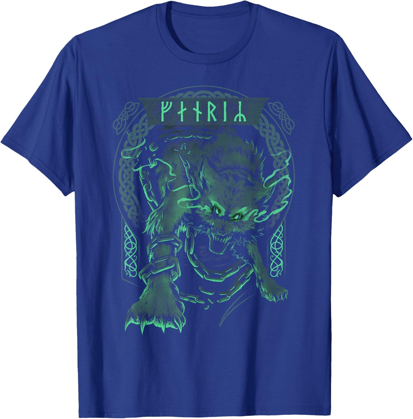 Wolf Viking Fenrir Scandinavian Pagan Norse Mythology T-Shirt - T-Shirt | Royal