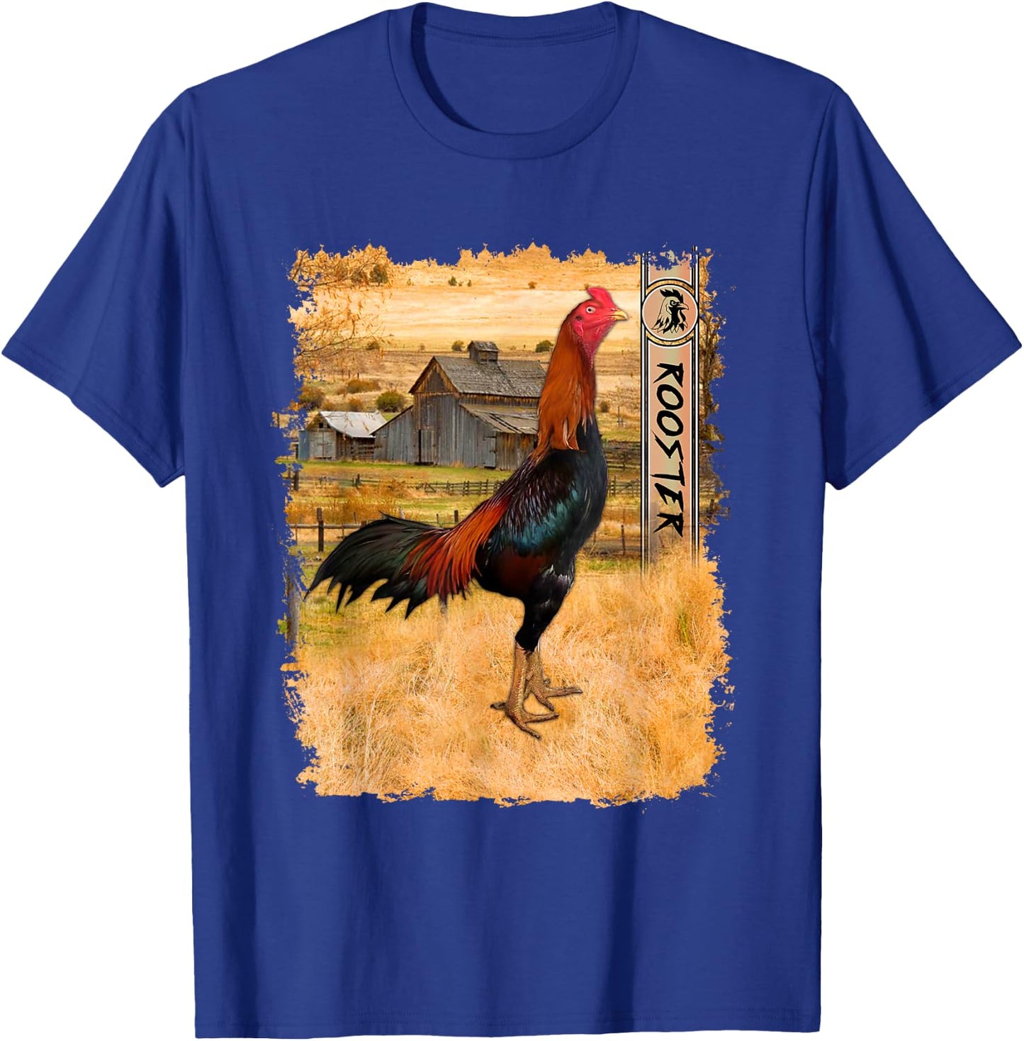 Vintage Rooster Cock Chicken Fight Enthusiast T-Shirt - T-Shirt | Royal