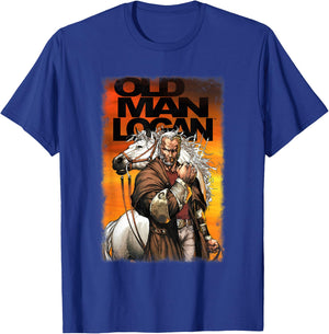 Marvel X-Men Old Man Logan Vintage Comic Book Cover Poster T-Shirt - T-Shirt | Royal