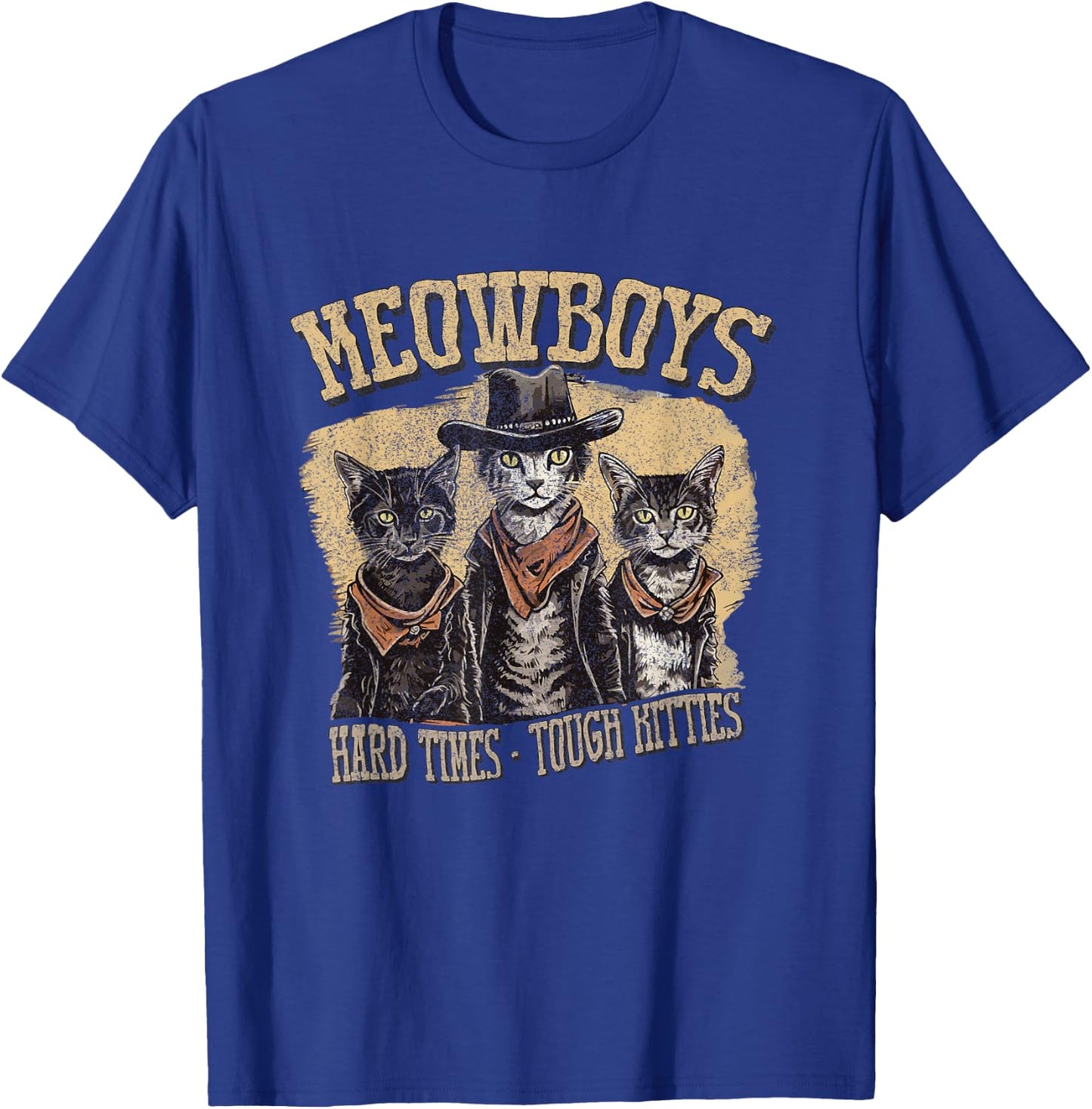 Meowboys Cowboy Cats with Hats T-Shirt - T-Shirt | Royal