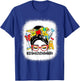 School Custodian Life Messy Bun Women School Custodian Gifts T-Shirt - T-Shirt | Royal