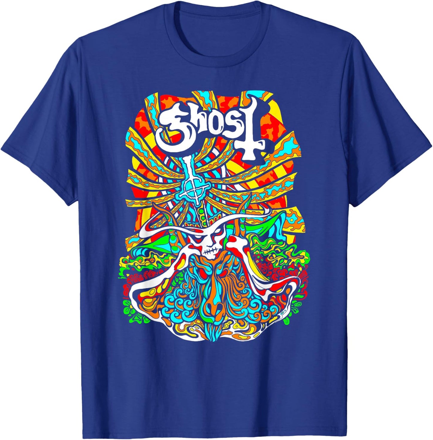 Ghost – Satanic Panic Neon Poster T-Shirt - T-Shirt | Royal