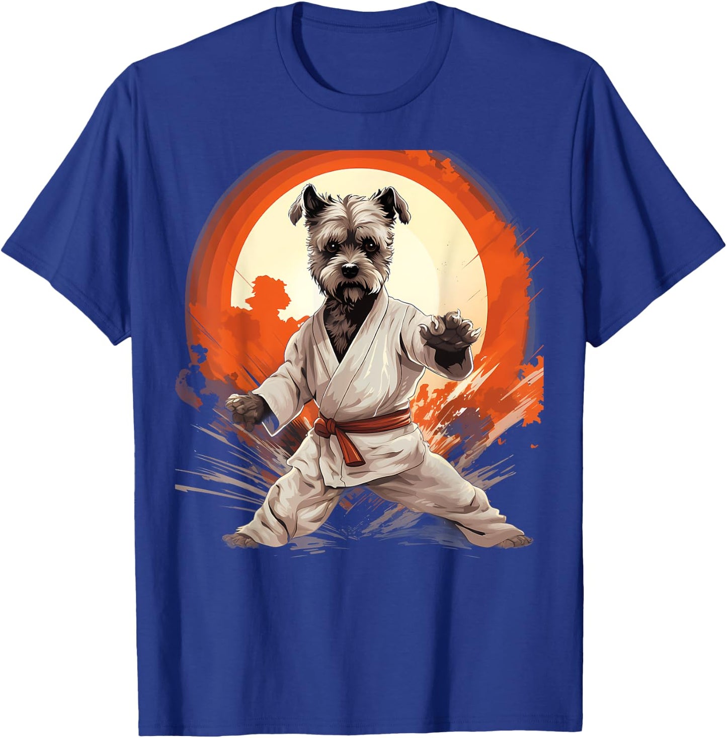 MMA Miniature Schnauzer Dog Karate Men Women Kids T-Shirt - T-Shirt | Royal