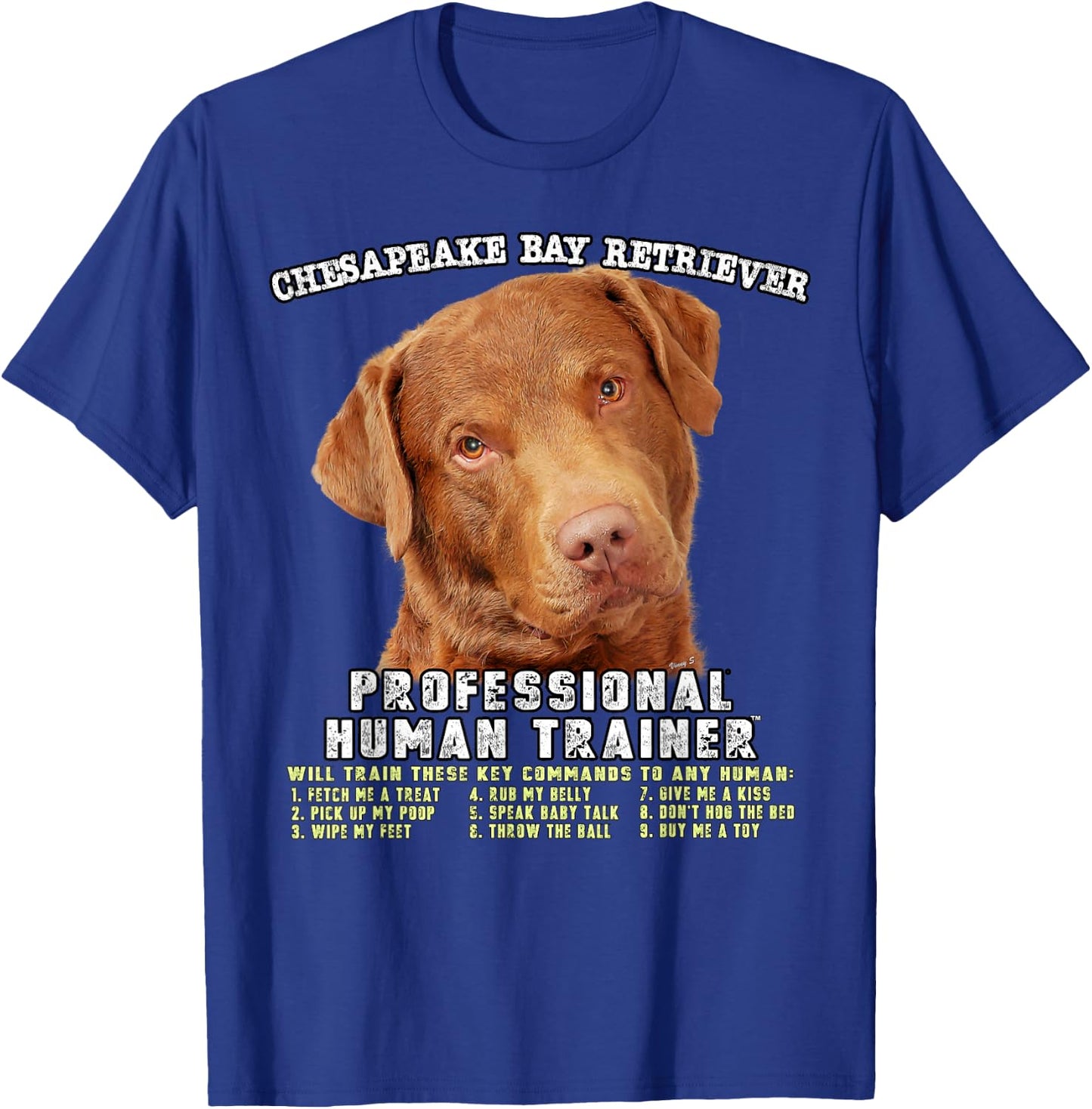 Kitana Chesapeake Bay Retriever Professional Human Trainer T-Shirt - T-Shirt | Royal