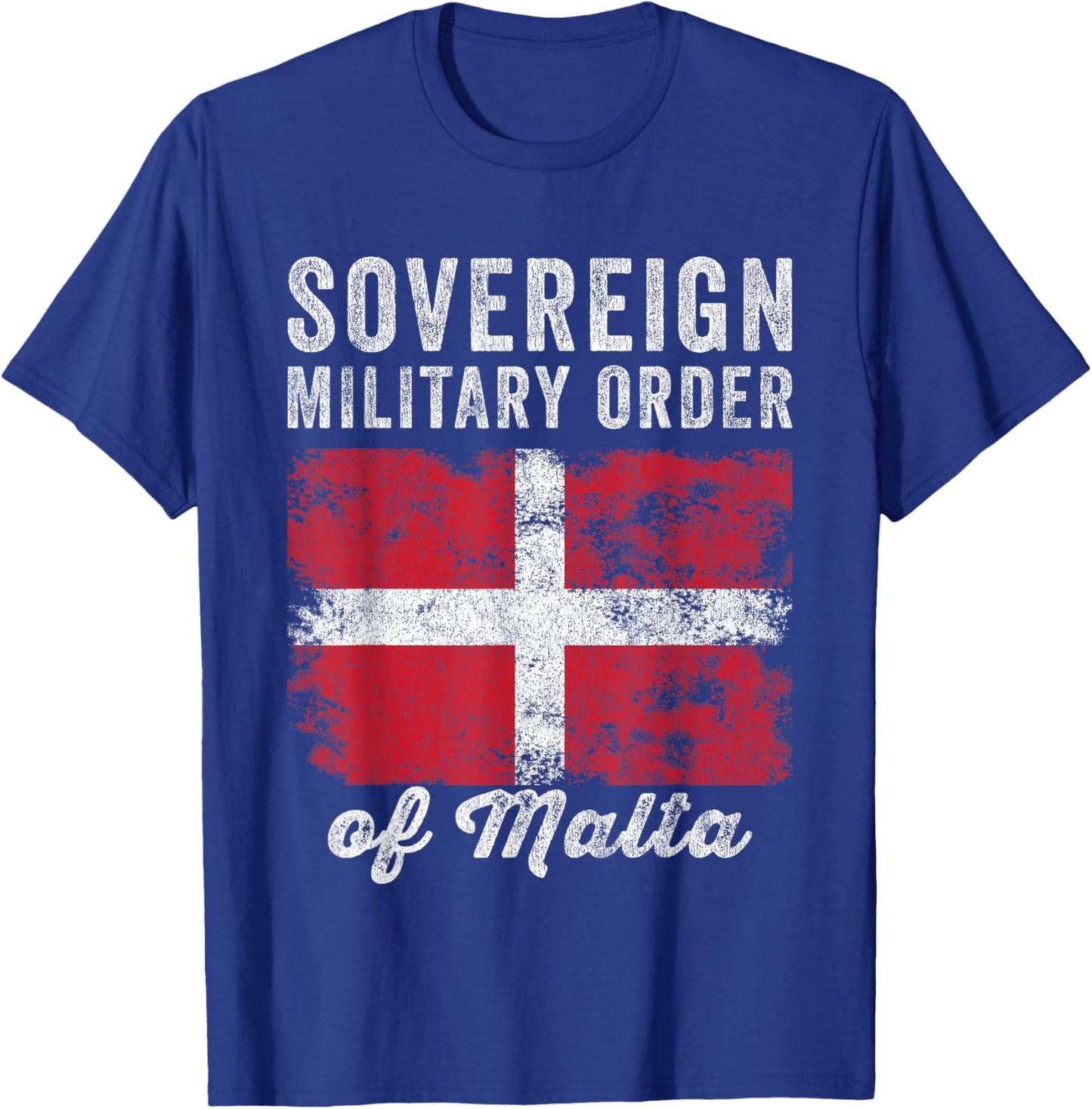 Order of Malta Flag Distressed - Knights of Malta Flag T-Shirt - T-Shirt | Royal