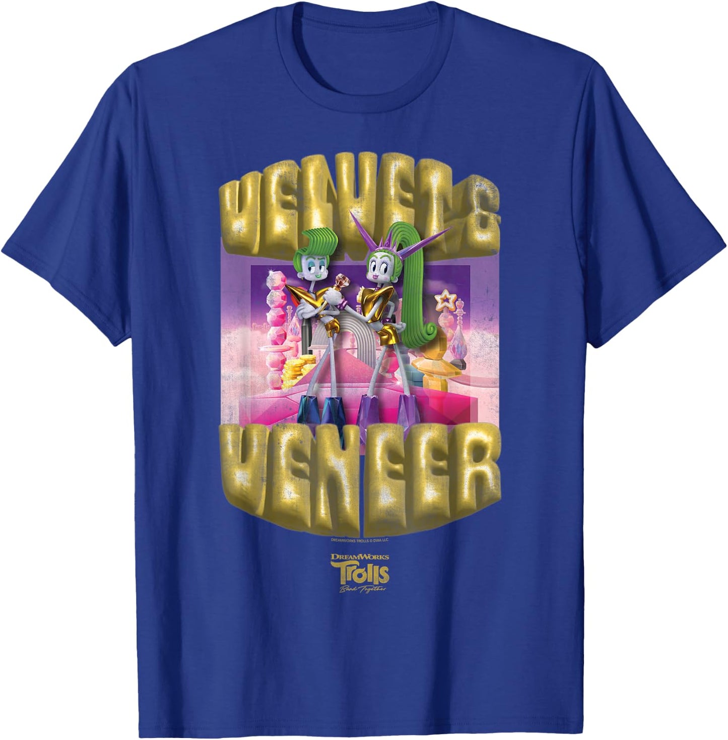 DreamWorks Trolls Band Together Velvet and Veneer T-Shirt - T-Shirt | Royal