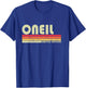 ONEIL Surname Funny Retro Vintage 80s 90s Gifts Men Women T-Shirt - T-Shirt | Royal