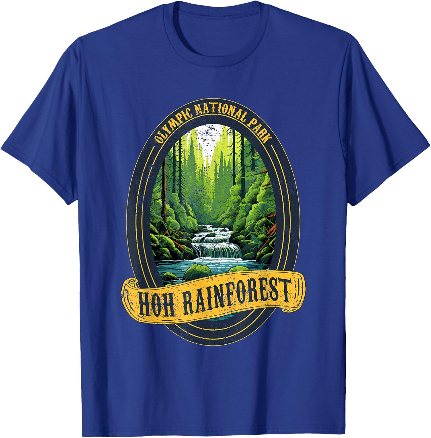 Olympic National Park Washington Hoh Rain Forest T-Shirt - T-Shirt | Royal