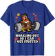 Turkey Lifting Weights Thanksgiving Day Gym Fitness Workout T-Shirt - T-Shirt | Royal