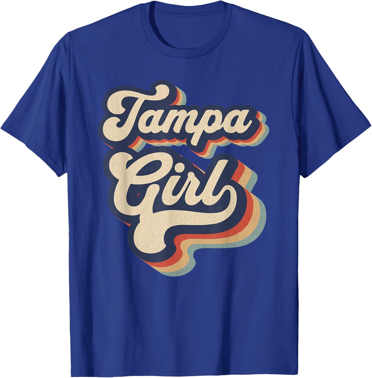 Vintage Design For Girls From Tampa Florida T-Shirt - T-Shirt | Royal