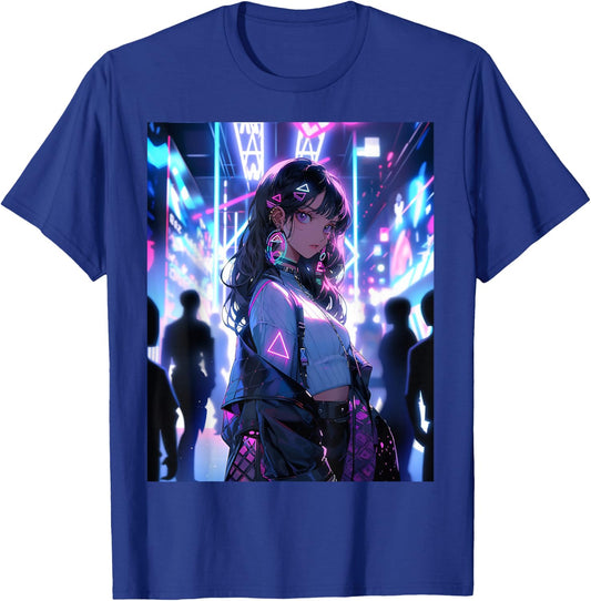 Kawaii Anime Girl Waifu Otaku - Japanese Aesthetic T-Shirt - T-Shirt | Royal