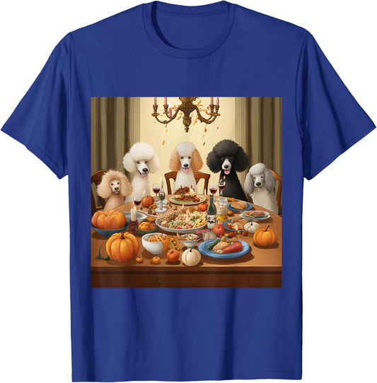 Thanksgiving Poodle - Poodle Thanksgiving T-Shirt - T-Shirt | Royal