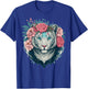 White Bengal Tiger Flower Crown Floral Animal Lovers T-Shirt - T-Shirt | Royal
