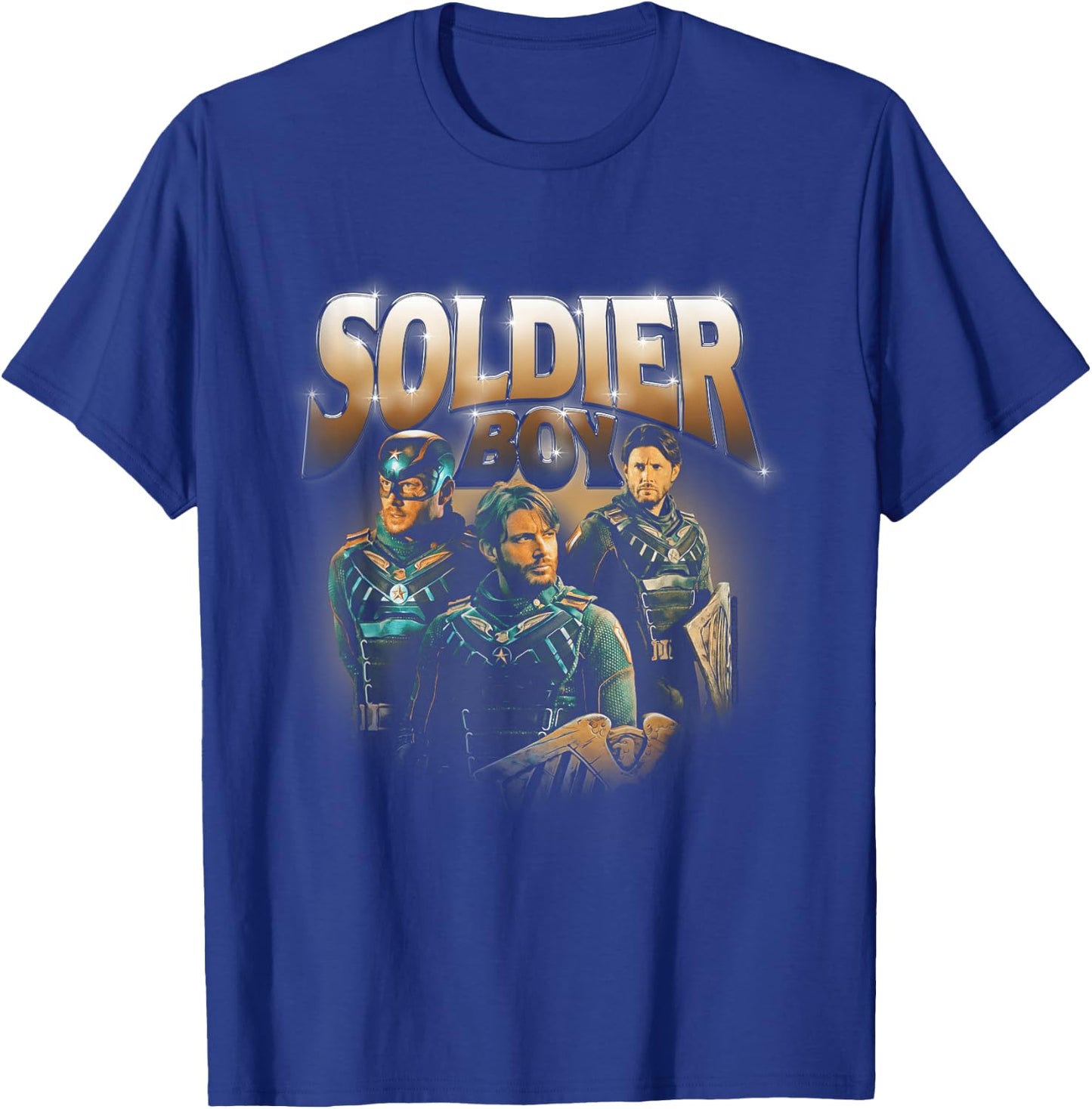 The Boys Soldier Boy Supe Character 90's Collage T-Shirt - T-Shirt | Royal