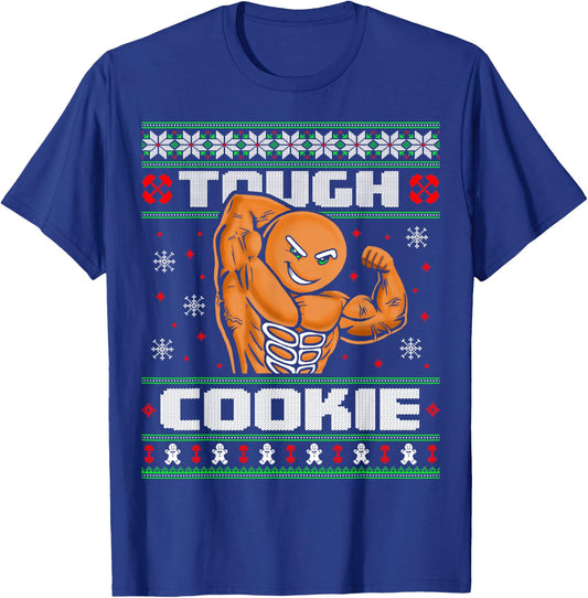 Gingerbread Man Funny Ugly Christmas Sweater Gym Workout T-Shirt - T-Shirt | Royal