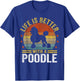 Life Is Better With A Poodle Mom Poodle Dad Retro Poodle Dog Women Kids T-Shirt - T-Shirt | Royal
