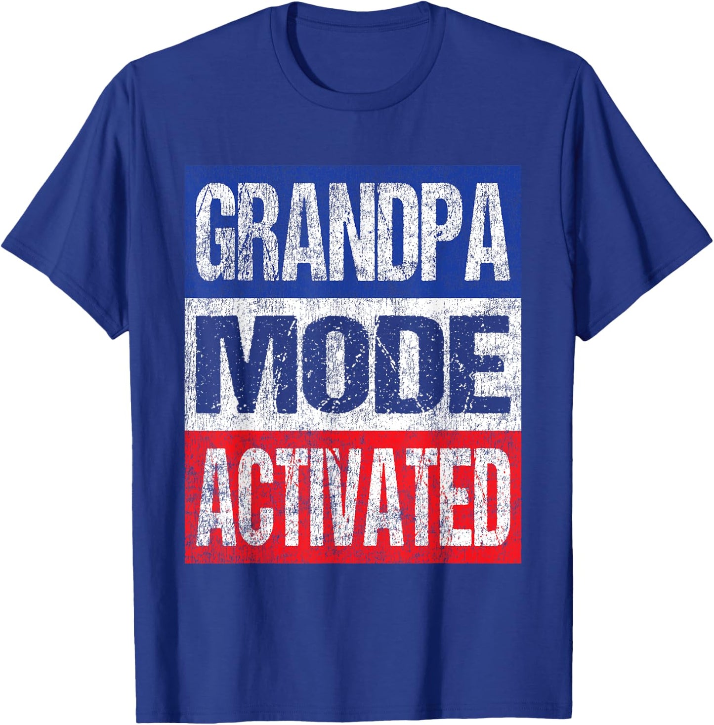 Grandpa Mode Activated - Patriotic 1st Time Grandpa T-Shirt - T-Shirt | Royal