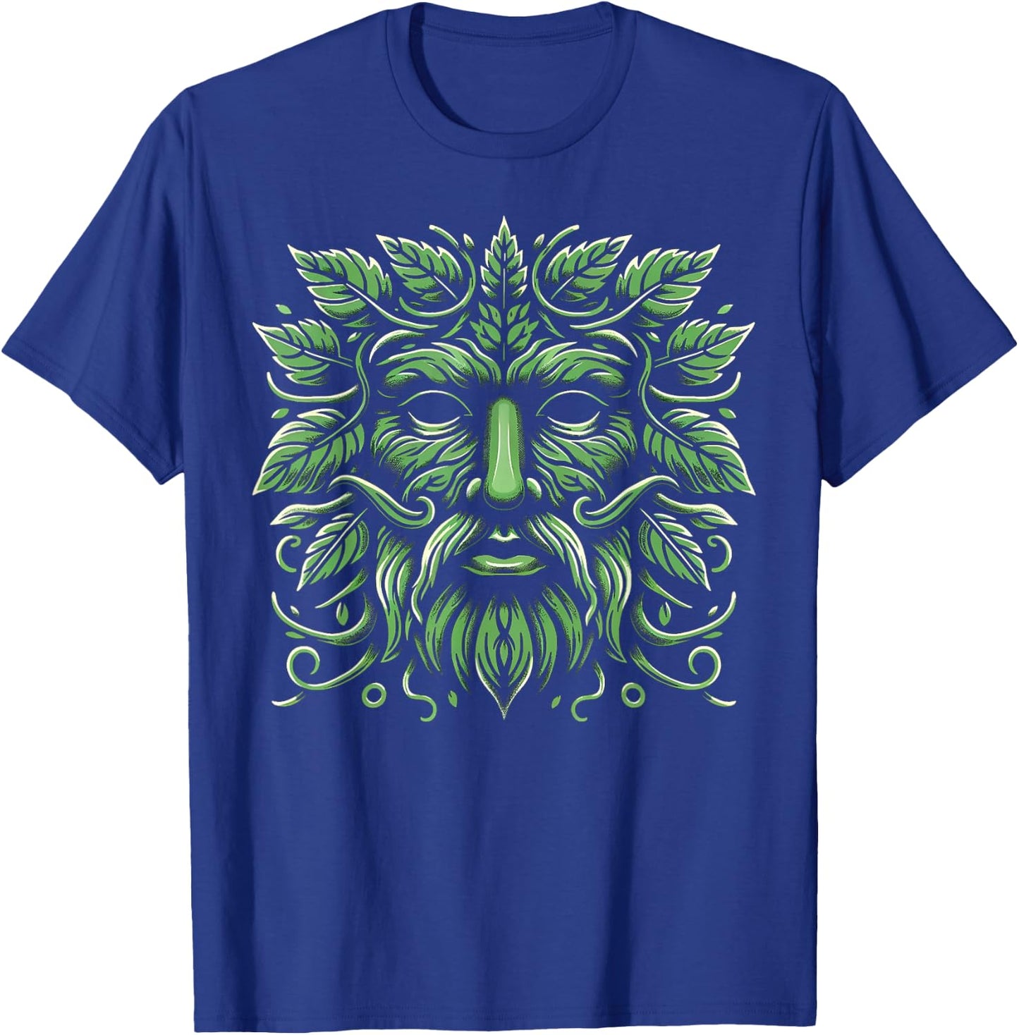 Green Man Botanical Greenman Women Kids Gardeners T-Shirt - T-Shirt | Royal