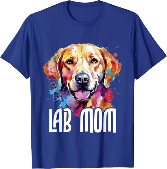 Lab Mom - Mother's Day Puppy Trainer Dog Owner Pet Breeder Women Girls Kids T-Shirt - T-Shirt | Royal