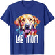 Lab Mom - Mother's Day Puppy Trainer Dog Owner Pet Breeder Women Girls Kids T-Shirt - T-Shirt | Royal