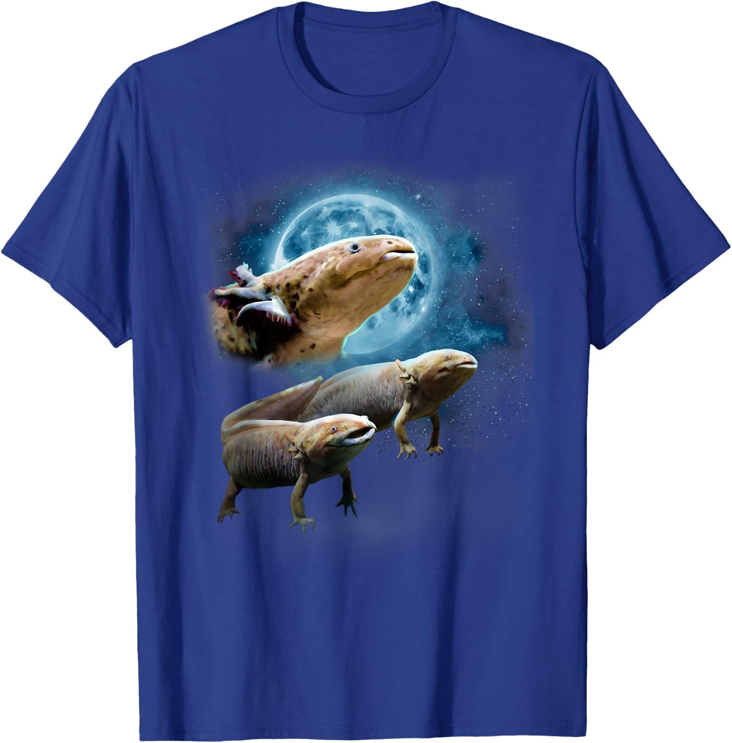 Howling at the Moon Shirt - Axolotl Shirt - Funny Axolotl T-Shirt - T-Shirt | Royal