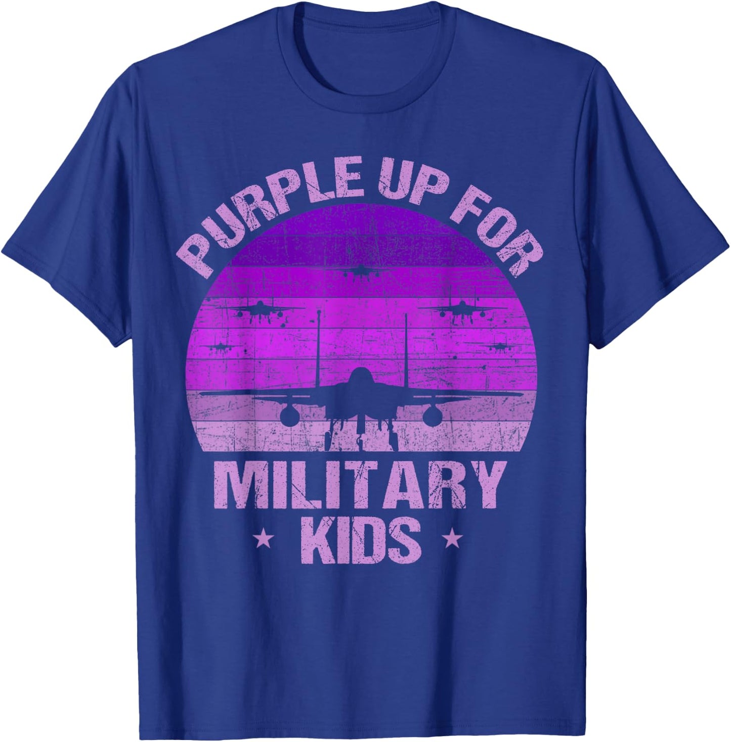 purple up for military kids military child month purple Kids T-Shirt - T-Shirt | Royal