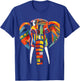 Elephant Colourful Artwork - Animal Motif Art Animal Elephant T-Shirt - T-Shirt | Royal