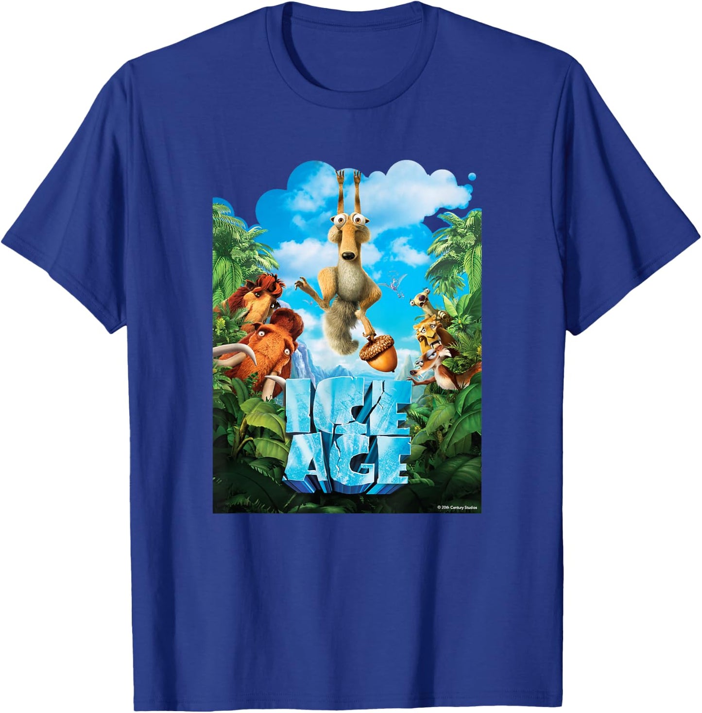 Ice Age Dawn of The Dinosaurs Movie Poster T-Shirt - T-Shirt | Royal