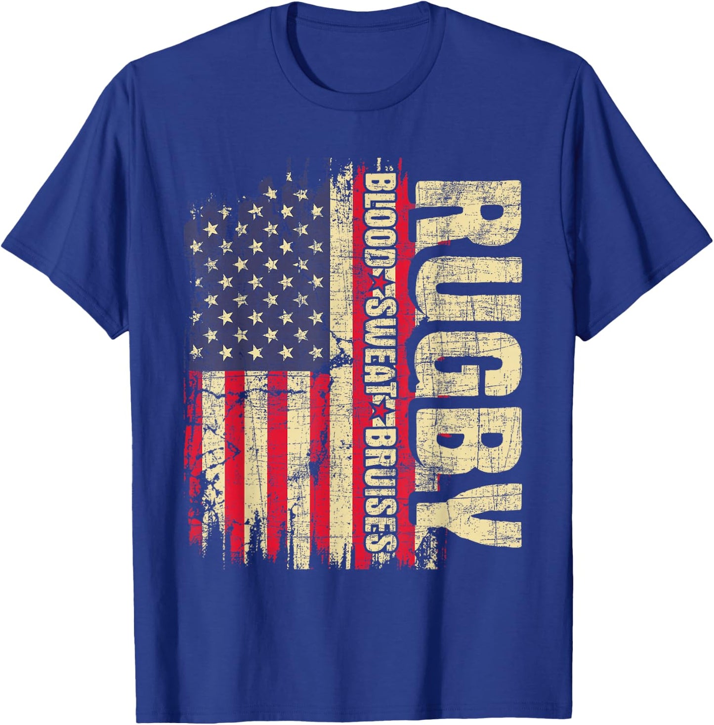 Rugby Blood Sweat Bruises - Rugby Player Coach Dad Mom T-Shirt - T-Shirt | Royal