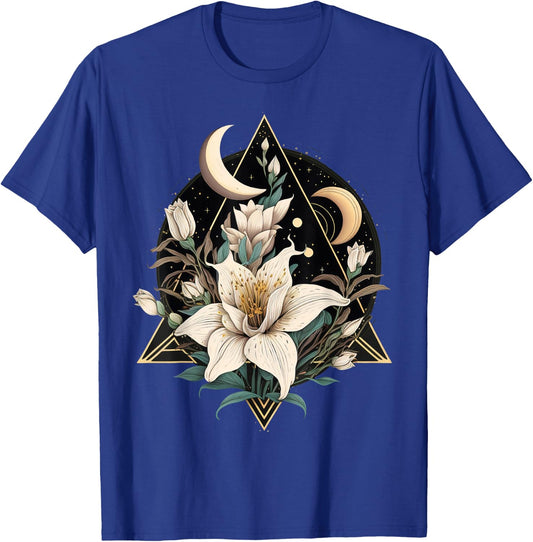 Beautiful Moon Lily Flower on floral Lily T-Shirt - T-Shirt | Royal