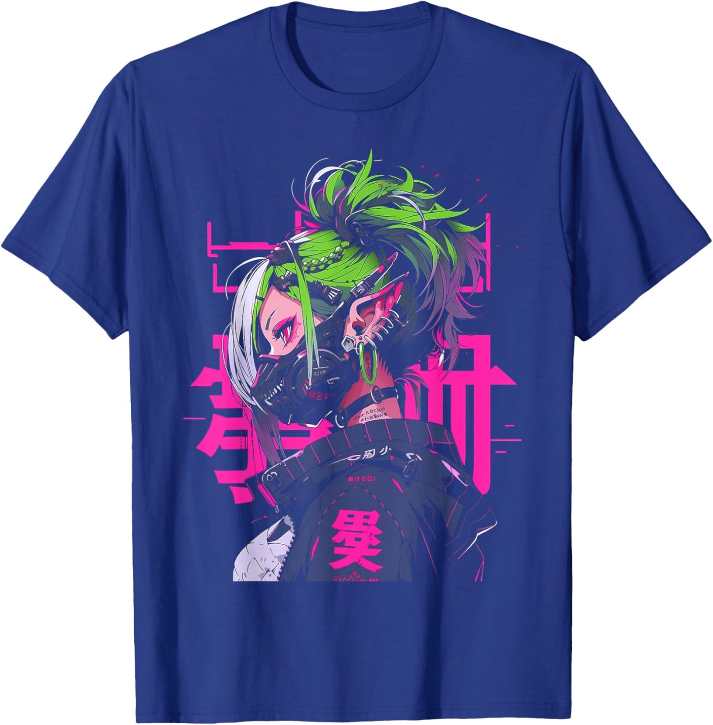 Anime Manga Cyberpunk Aesthetic Techwear Harajuku T-Shirt - T-Shirt | Royal