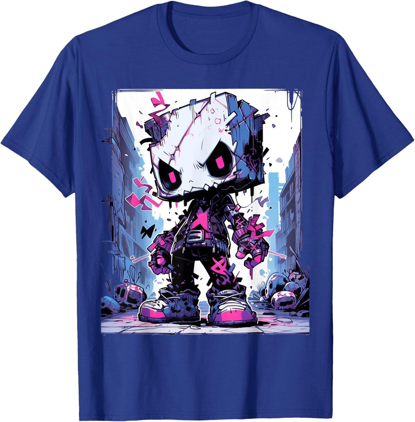 Funny Monster Cute Cartoon Comic Halloween Graffiti Anime T-Shirt - T-Shirt | Royal