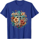 Christian Faith Cross Flowers for Jesus and God T-Shirt - T-Shirt | Royal