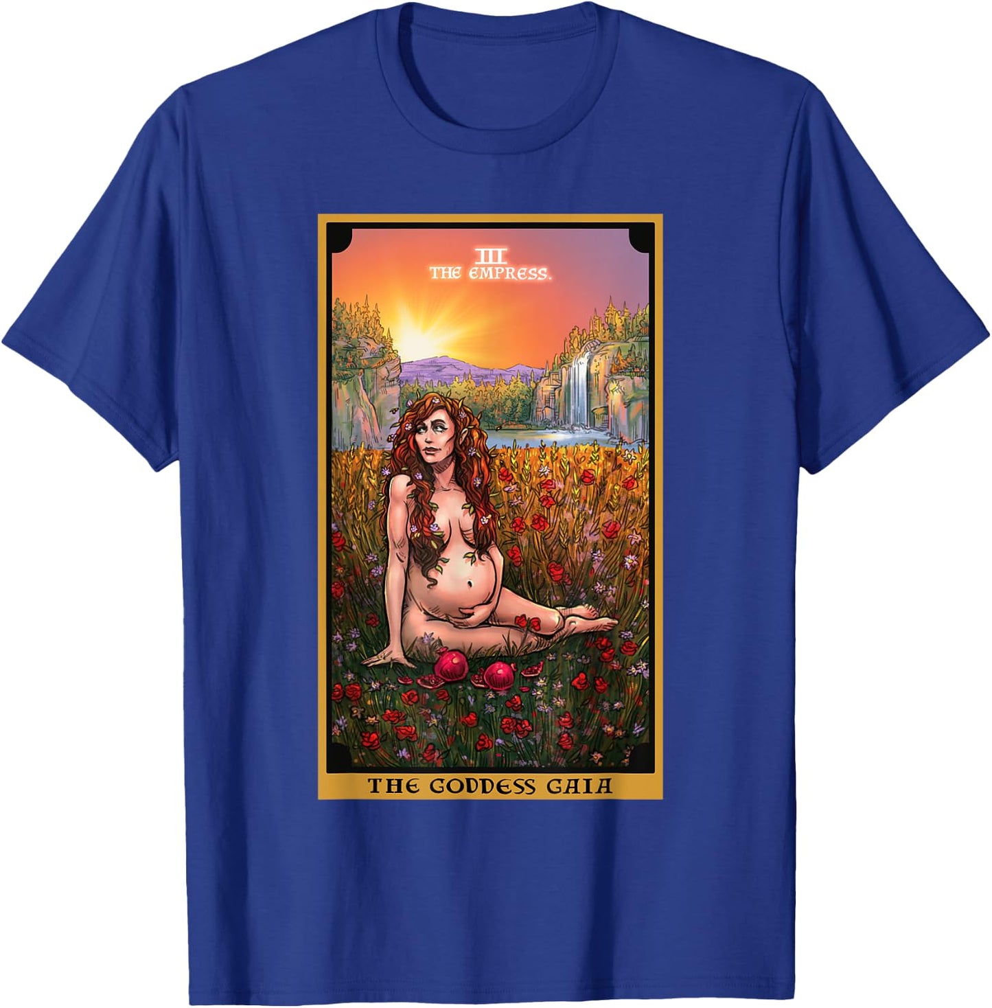 The Goddess Gaia The Empress Tarot Card Greek Pagan Witch T-Shirt - T-Shirt | Royal