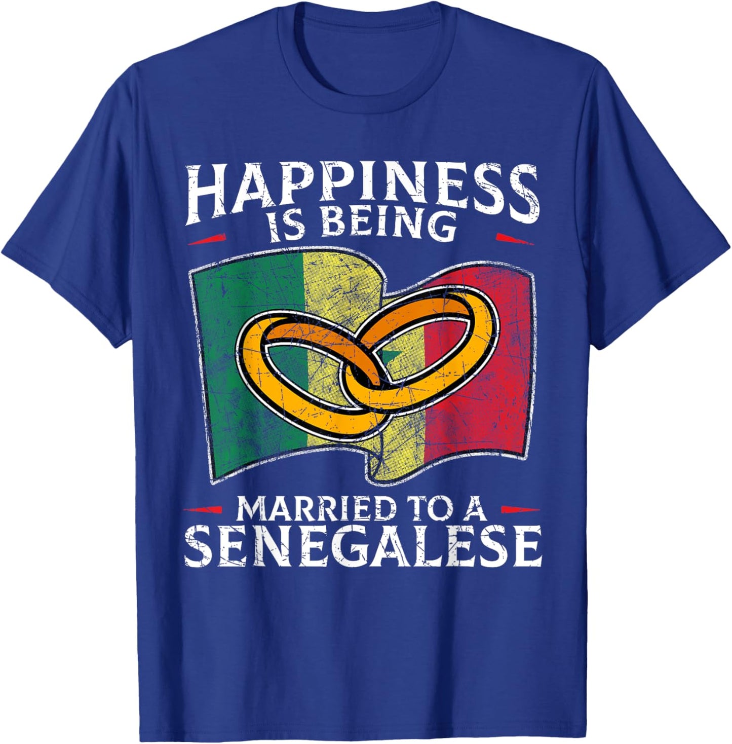 Senegalese Wedding Republic of Senegal Roots Flag Married T-Shirt - T-Shirt | Royal