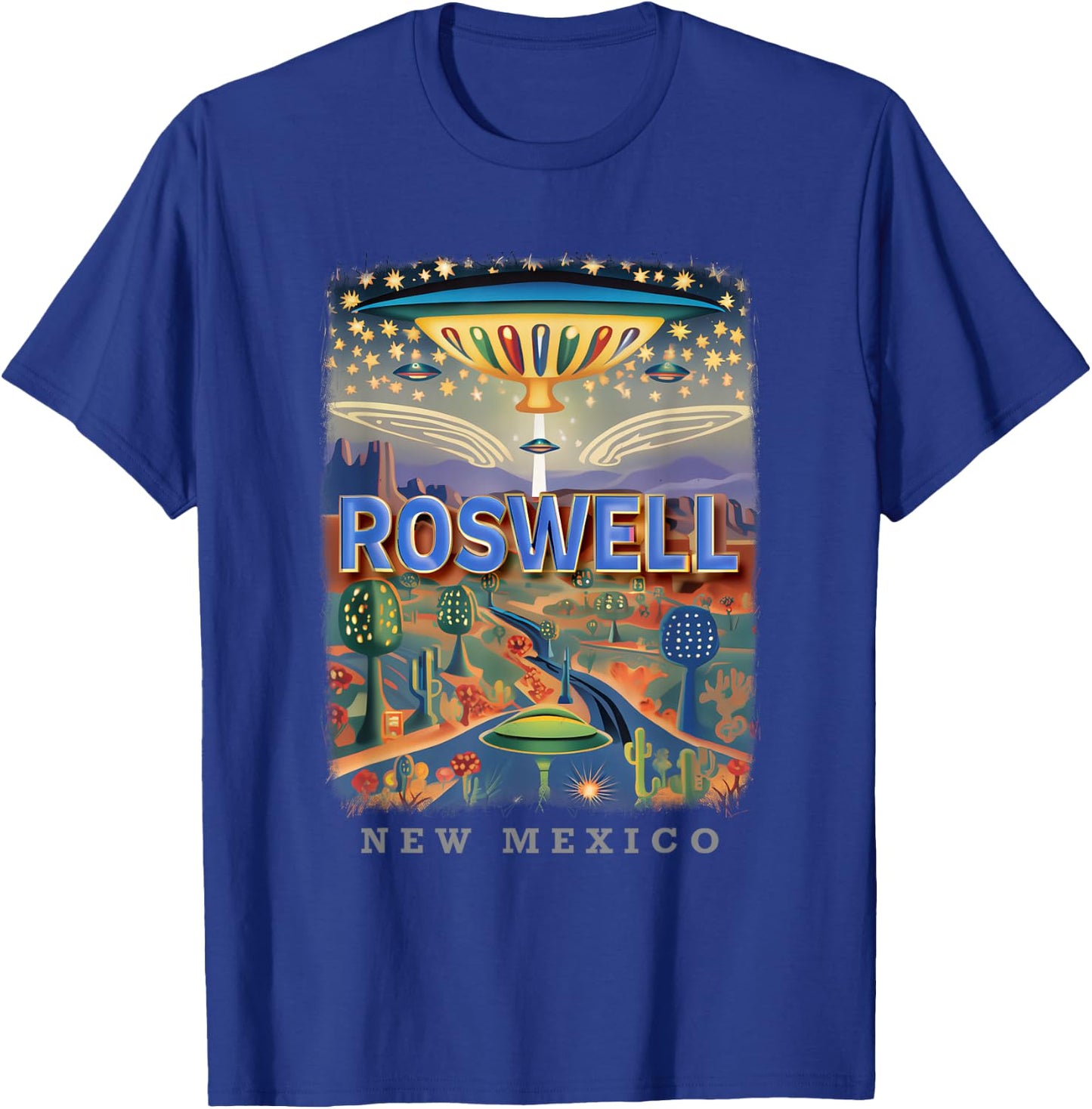 Roswell New Mexico NM Extraterrestrial Encounter SD660 T-Shirt - T-Shirt | Royal