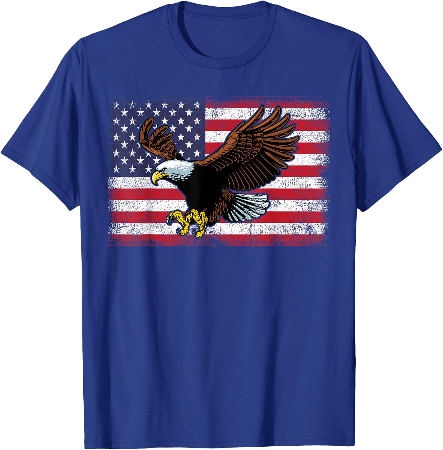 Bald Eagle Shirts, Patriotic American Flag Christmas T-Shirt - T-Shirt | Royal