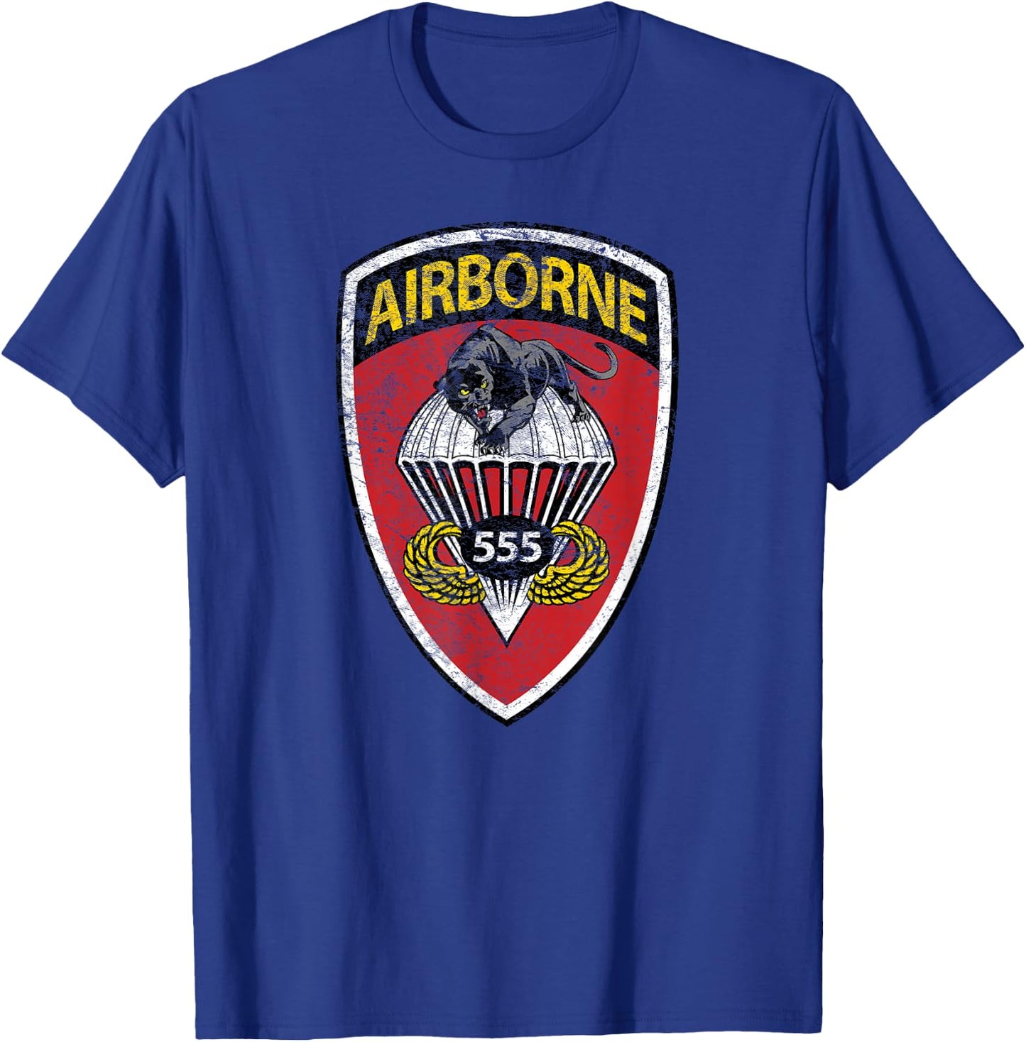 American Marauder: 555th Parachute Infantry Insignia T-Shirt - T-Shirt | Royal