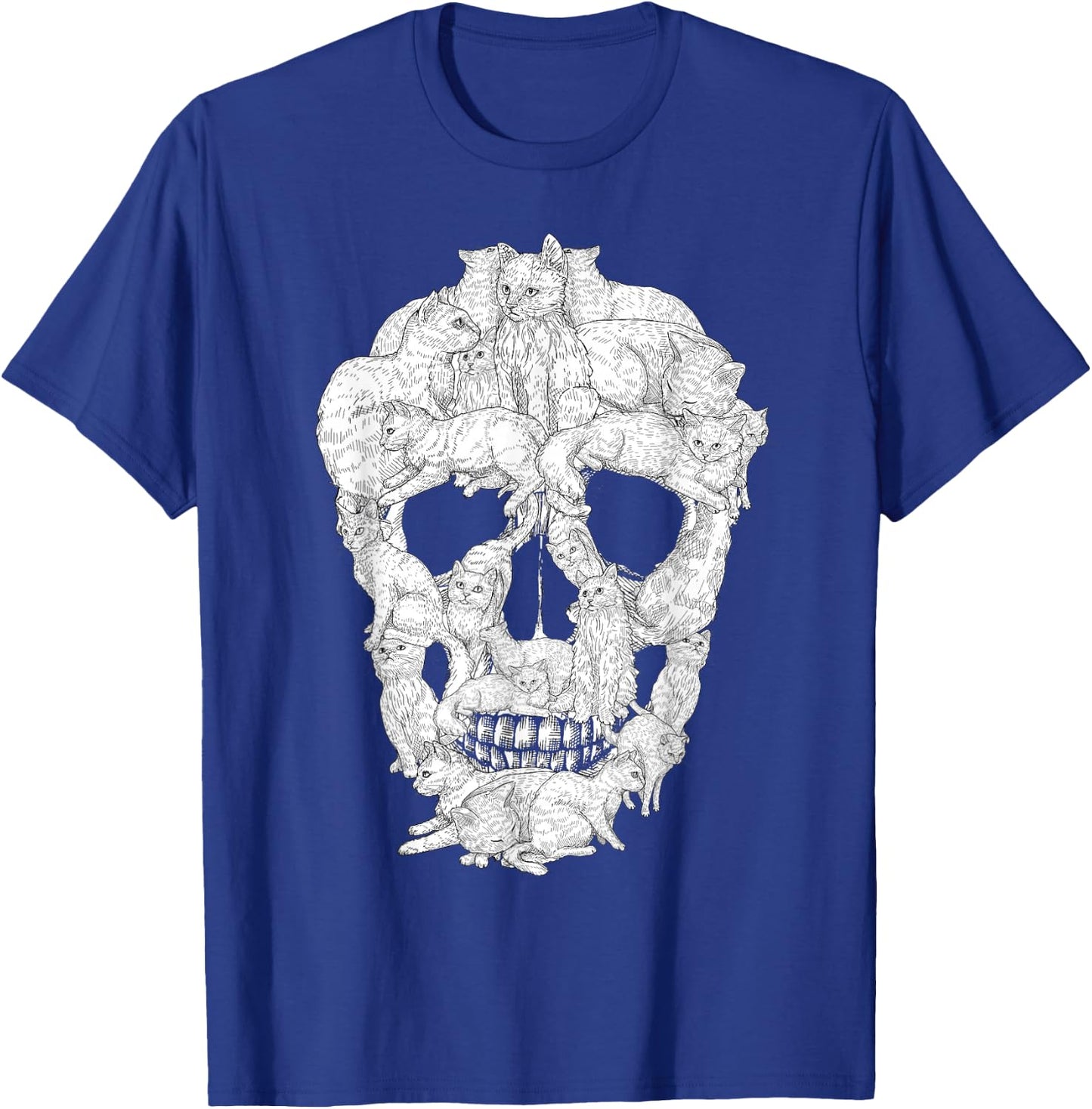 Best Cat Skull Women Halloween Skeleton Cat Lover T-Shirt - T-Shirt | Royal
