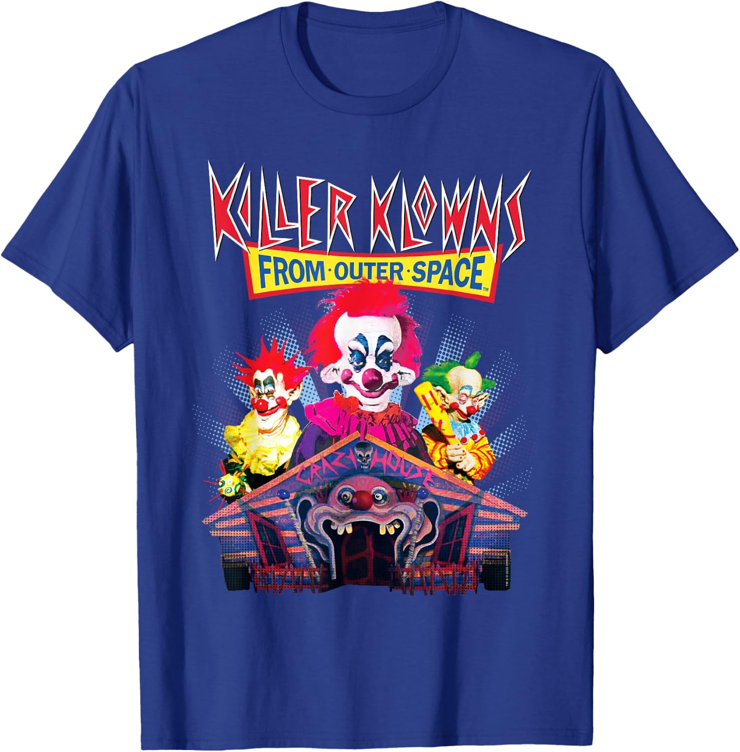 Killer Klowns from Outer Space Crazy House T-Shirt - T-Shirt | Royal