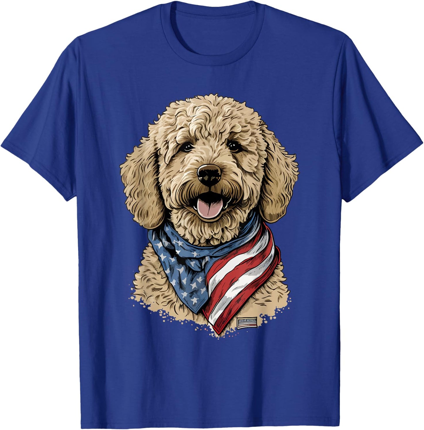 Goldendoodle 4th of july patriotic golden doodle dog T-Shirt - T-Shirt | Royal